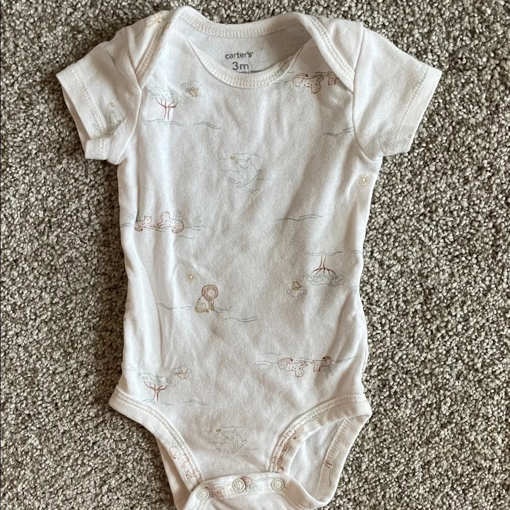 Carter’s 4-Pack Neutral Safari & Stripe Baby One-Piece Bodysuits
